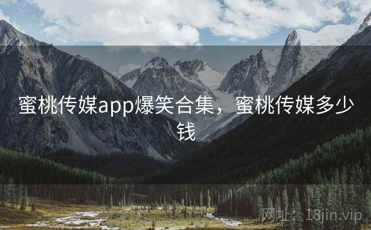 蜜桃传媒app爆笑合集，蜜桃传媒多少钱